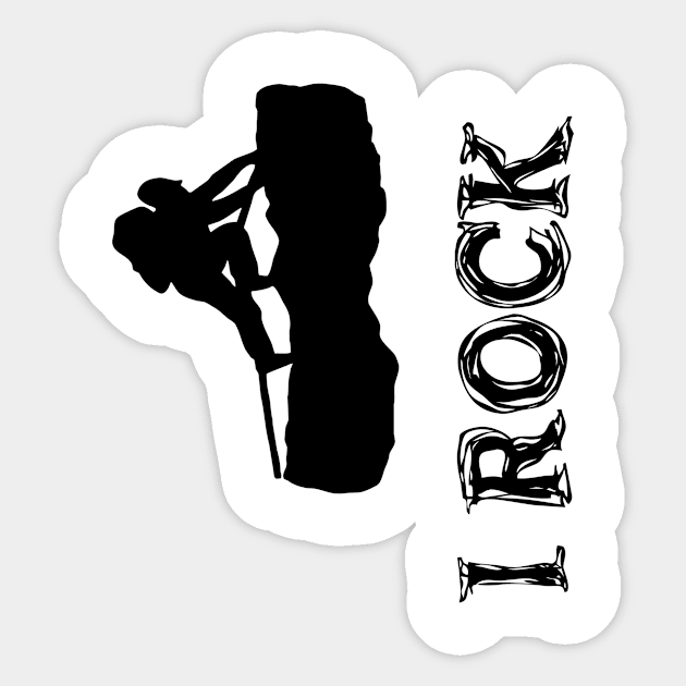 I ROCK (black lettering) Sticker by almosthome